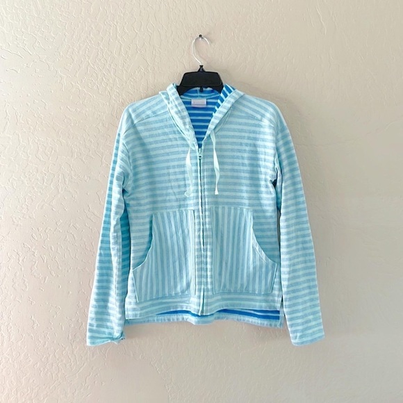 Columbia Lightly Fleece Lined Blue Zipup Jacket - Picture 1 of 9